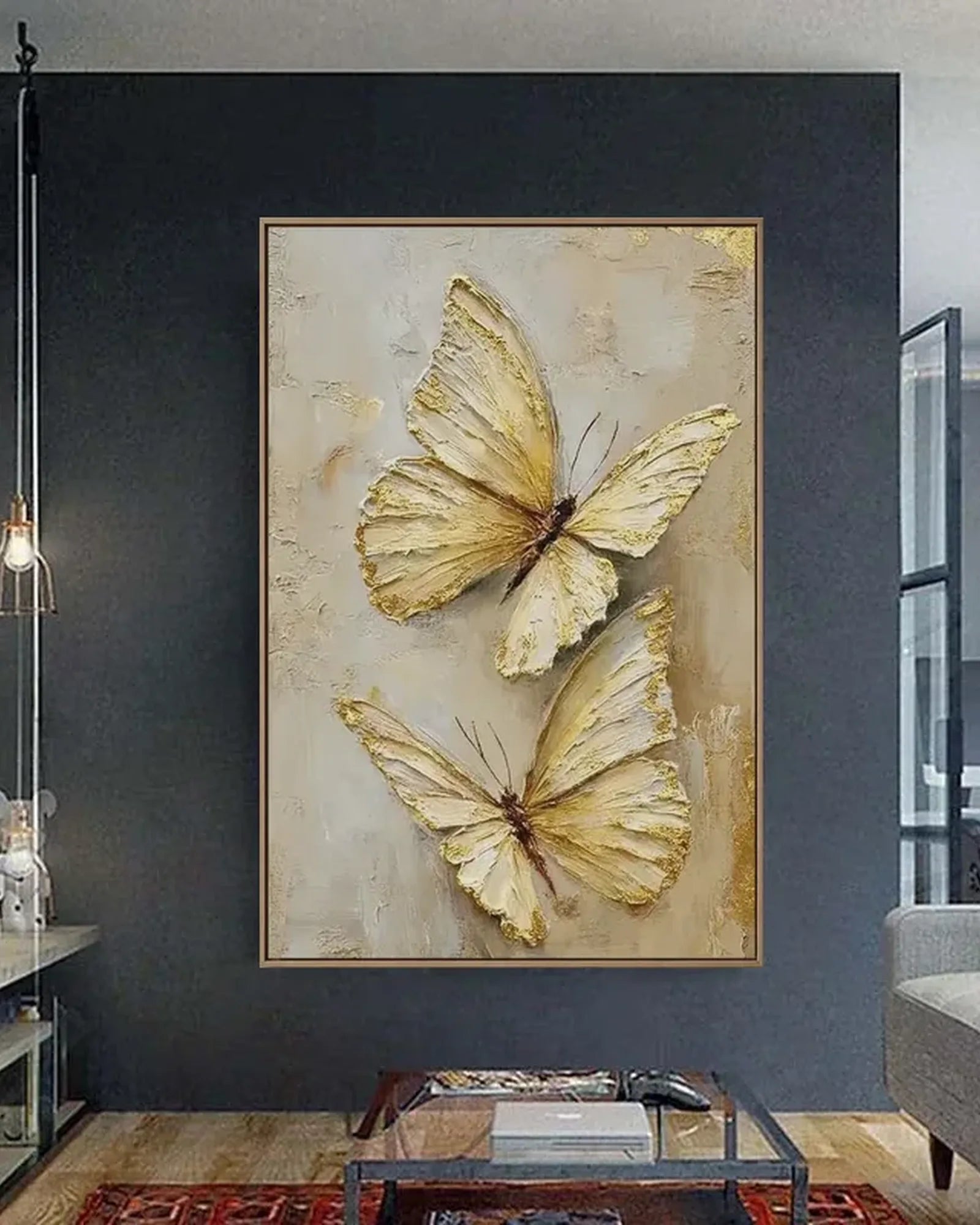 Gold Butterfly Canvas Art No.121