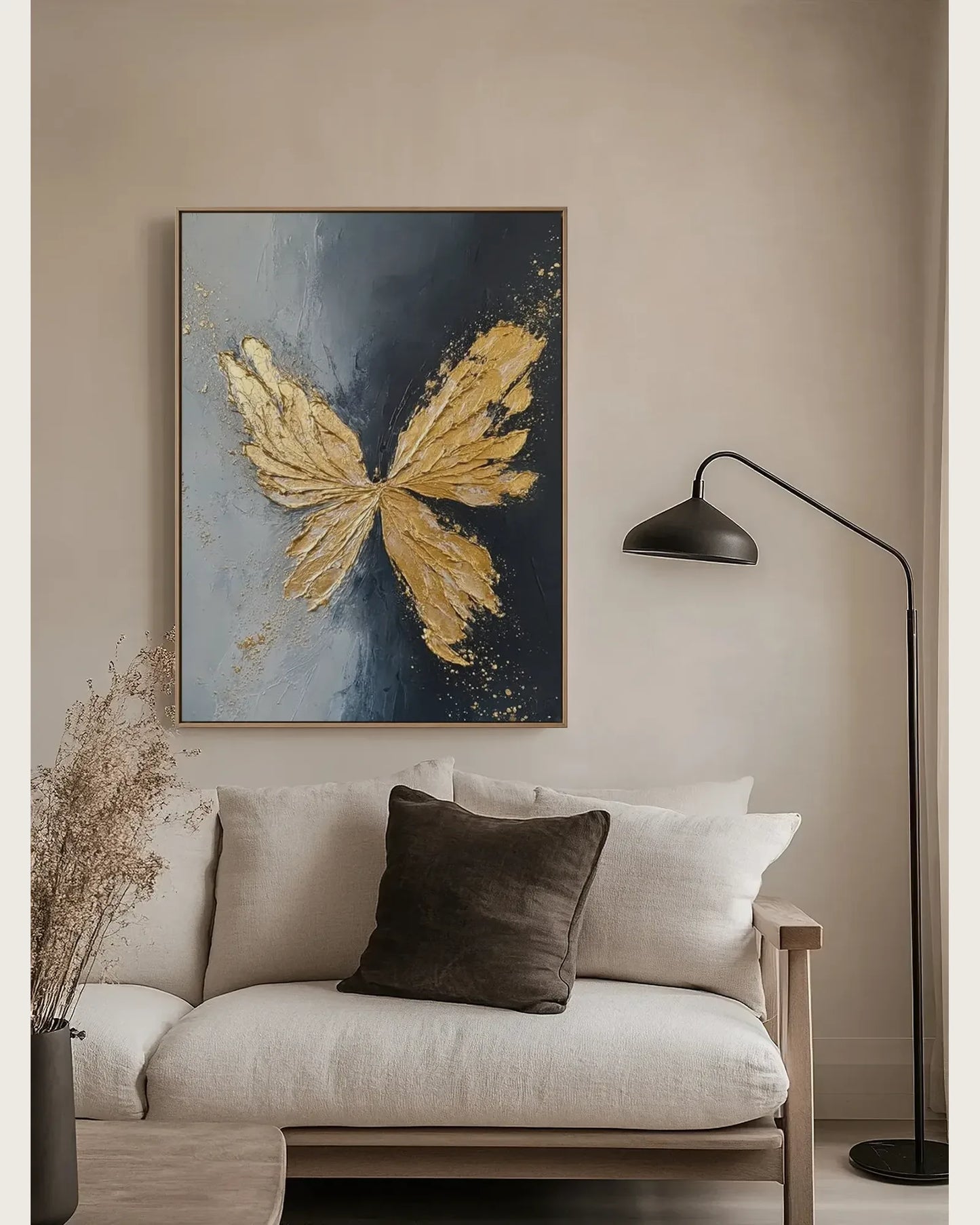 Gold Butterfly Canvas Painting No.124
