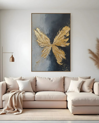 Gold Butterfly Canvas Painting No.124
