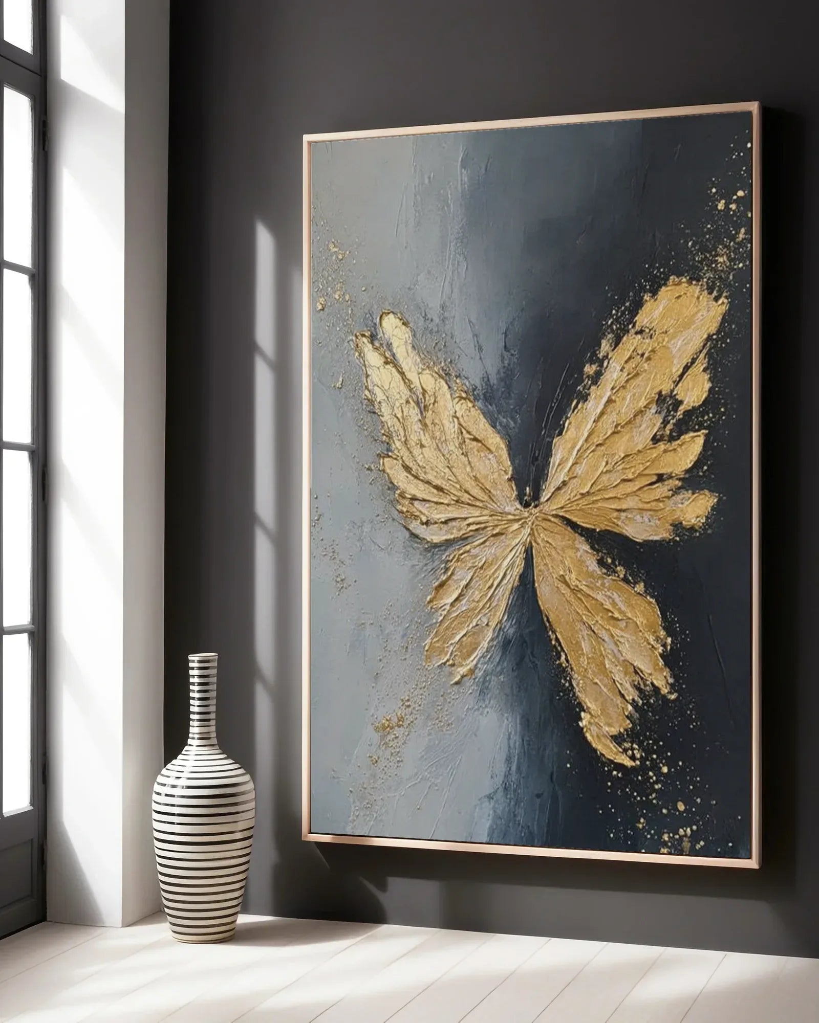 Gold Butterfly Canvas Painting No.124
