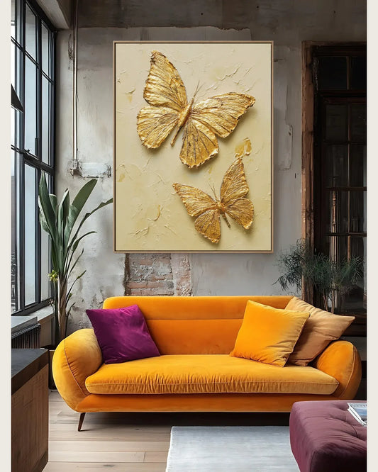 Gold Butterfly Texture Artwork No.128