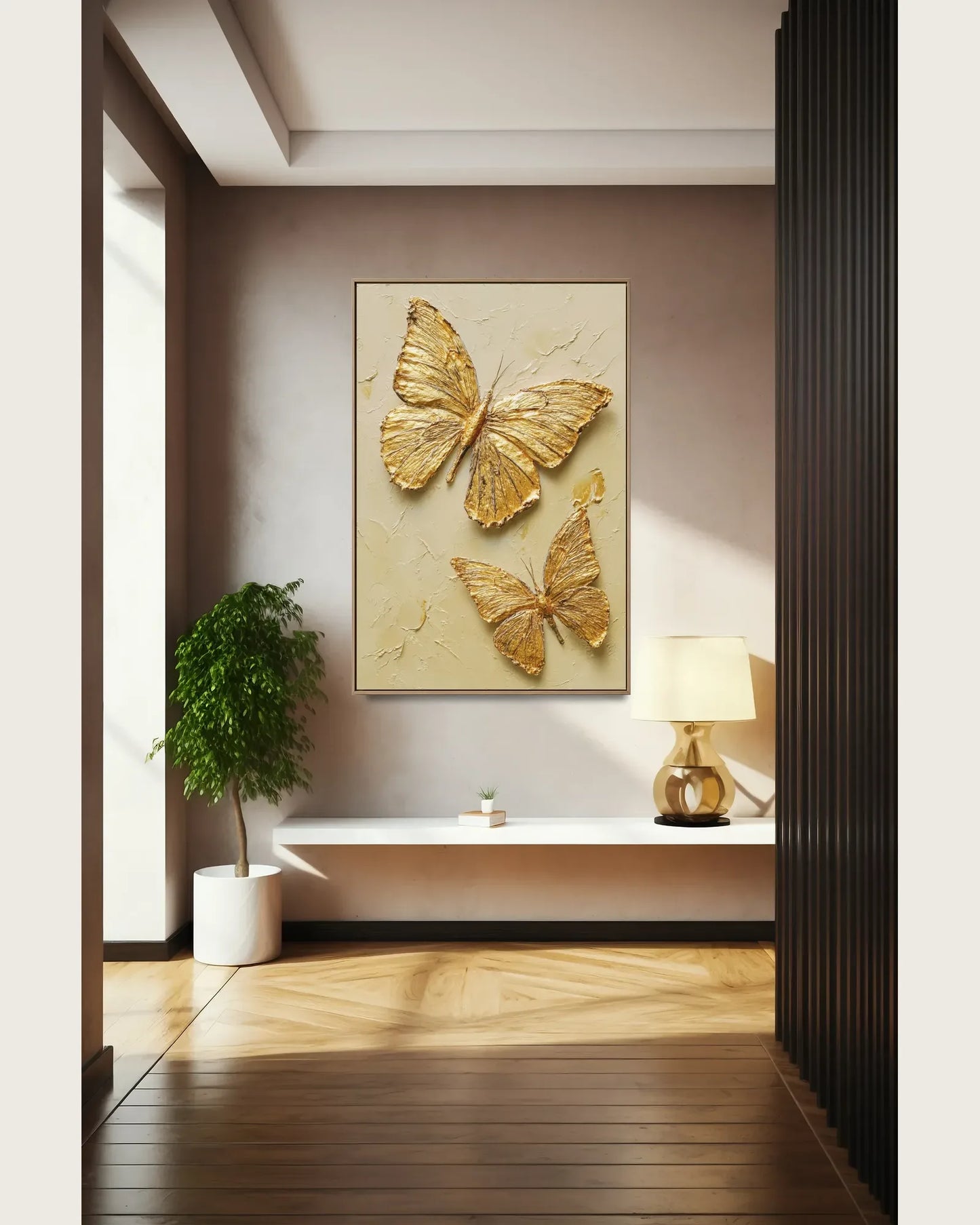 Gold Butterfly Texture Artwork No.128