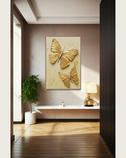 Gold Butterfly Texture Artwork No.128