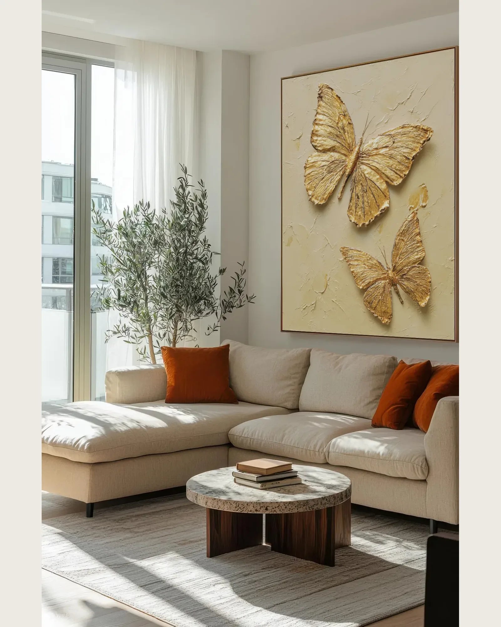Gold Butterfly Texture Artwork No.128