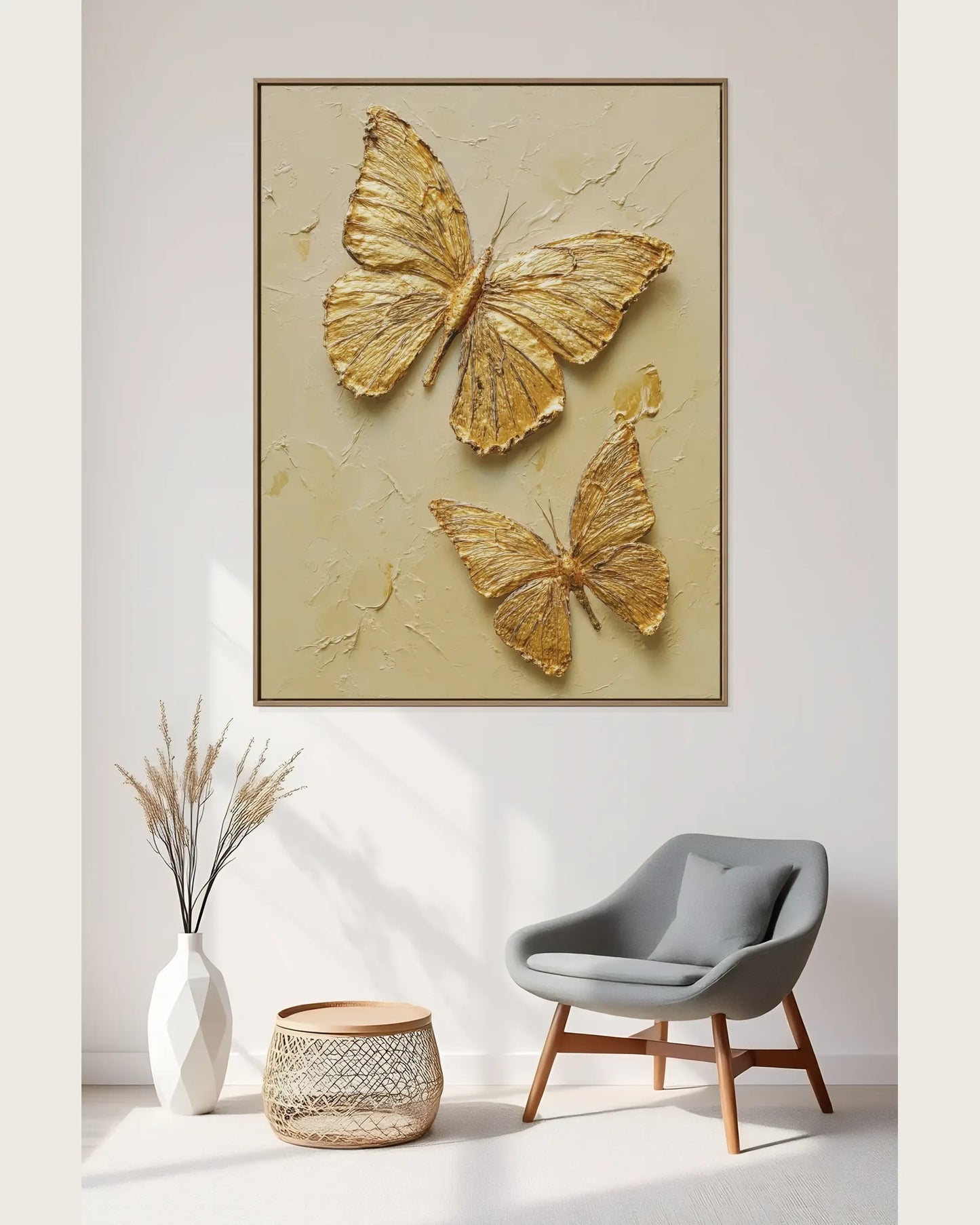 Gold Butterfly Texture Artwork No.128