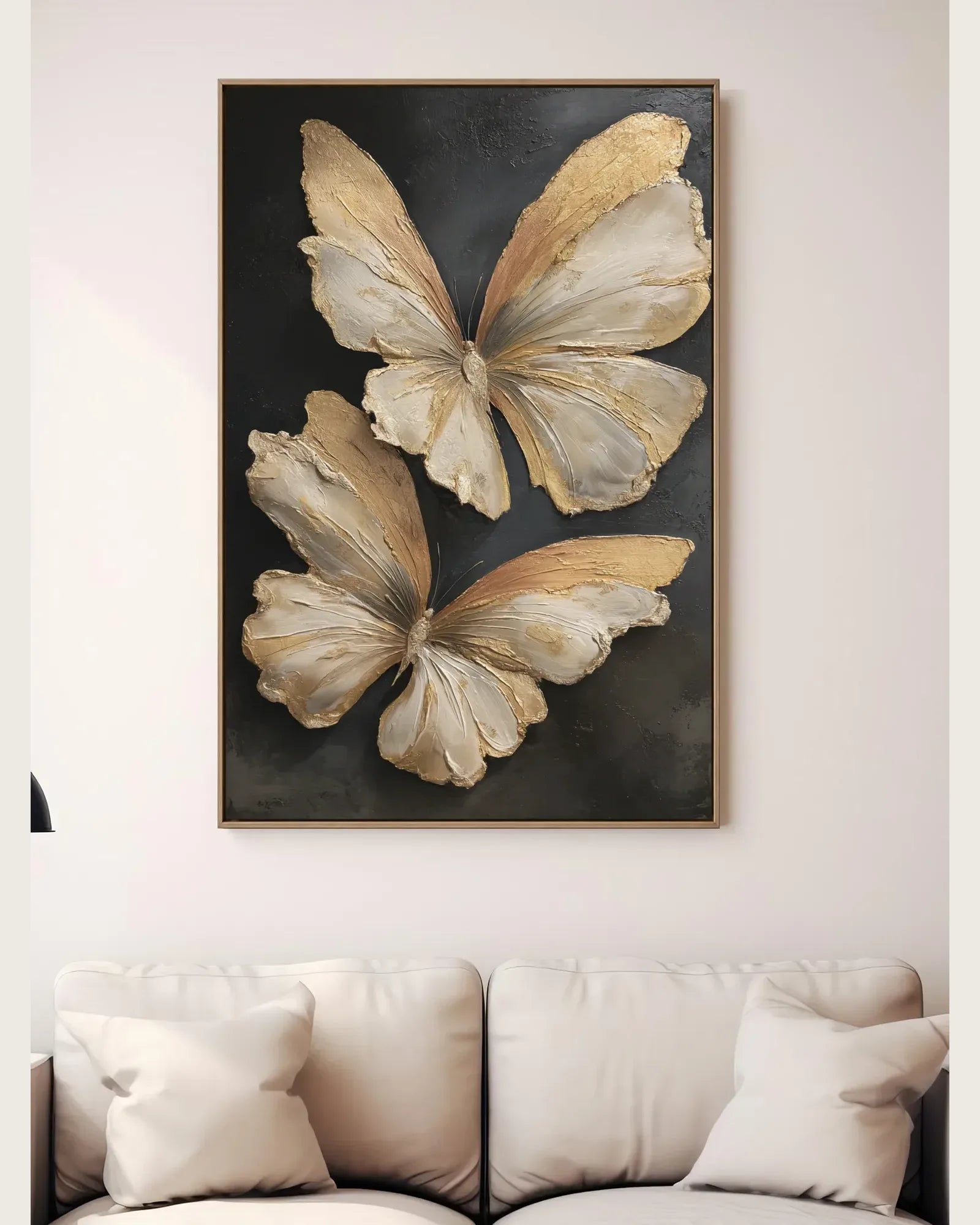 Gold Butterfly Texture Wall Art No.126