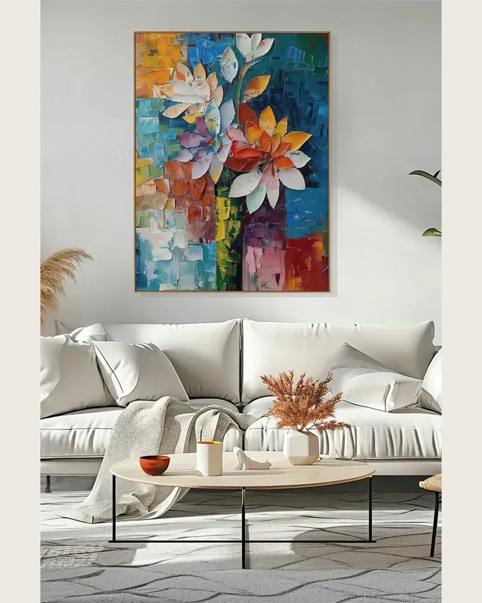 Hand Painted Texture Wall Art No.046