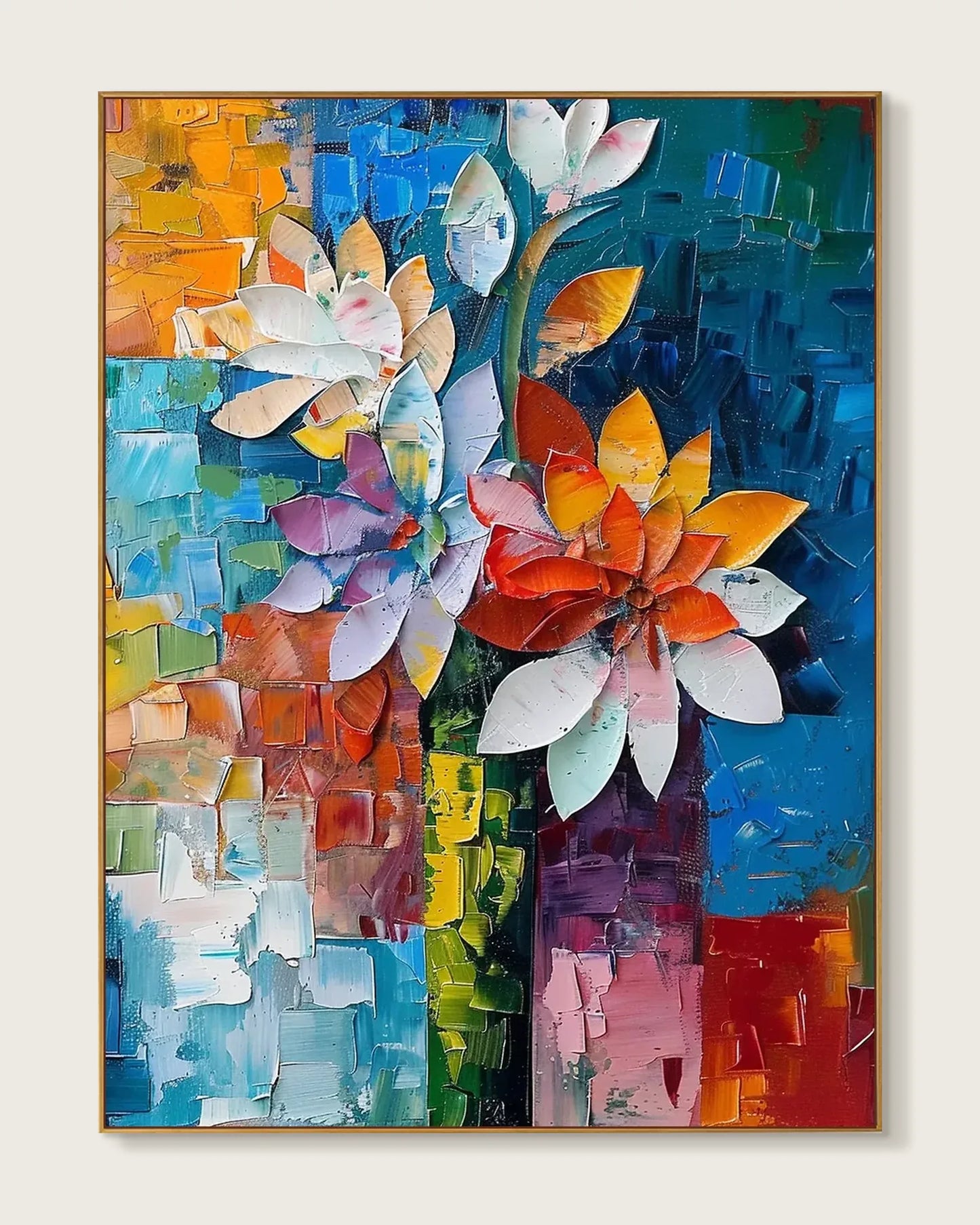 Hand Painted Texture Wall Art No.046