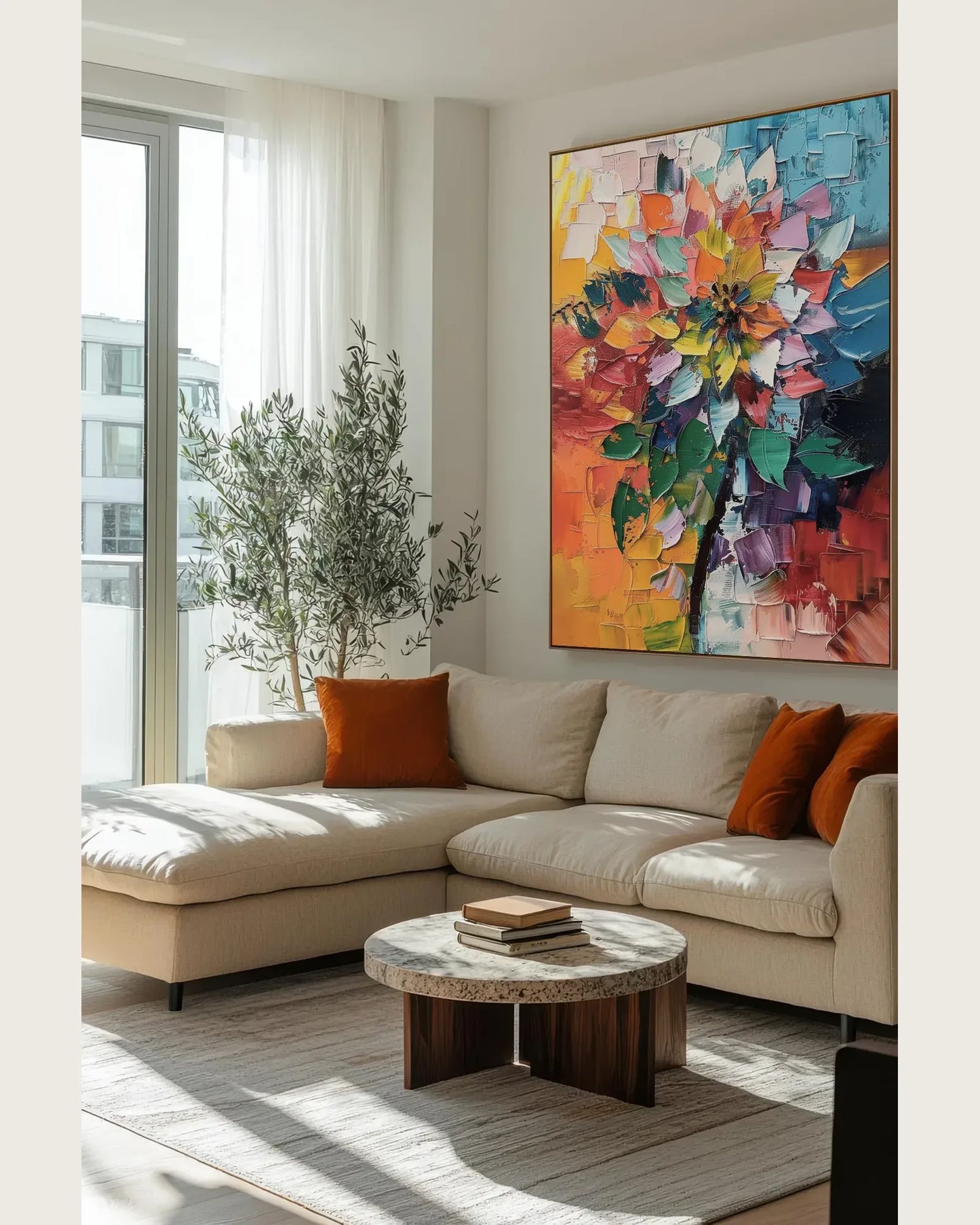Hand Painted Texture Wall Decor No.049