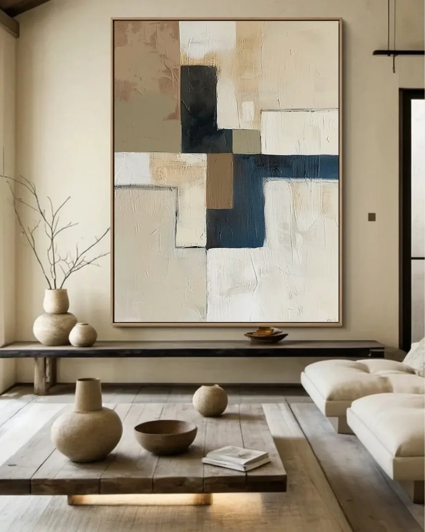 Hand Painted Wabi Sabi Canvas Art No.037