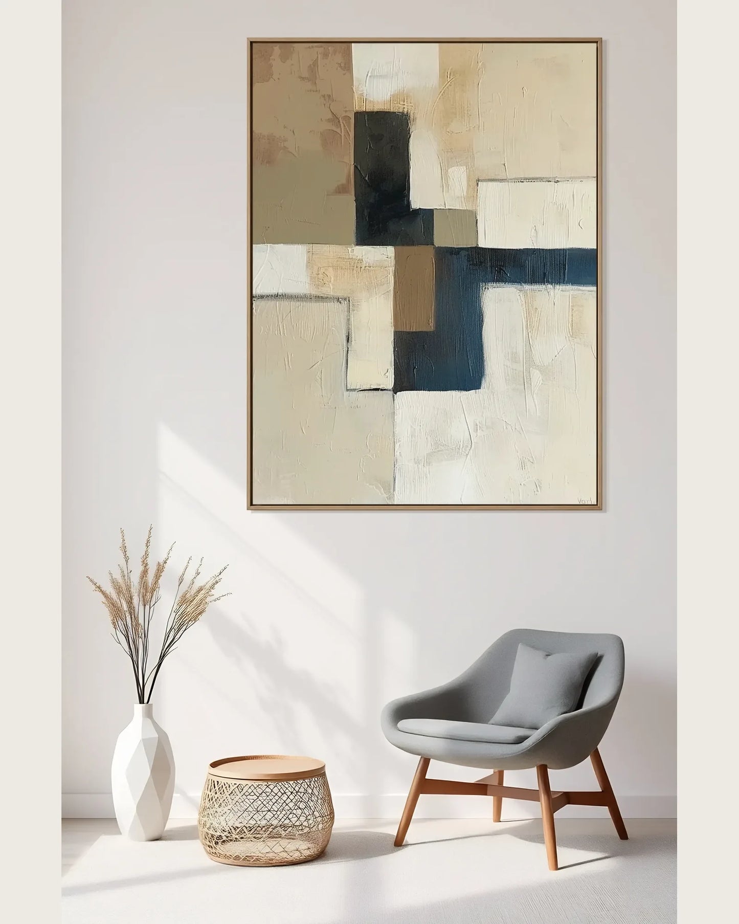Hand Painted Wabi Sabi Canvas Art No.037