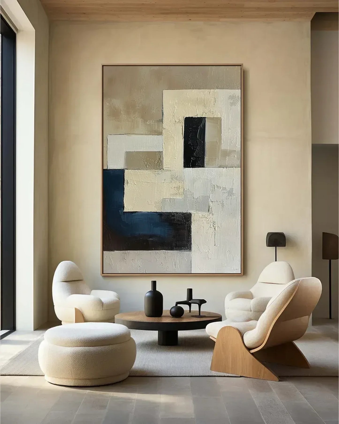Hand Painted Wabi Sabi Canvas Painting No.040