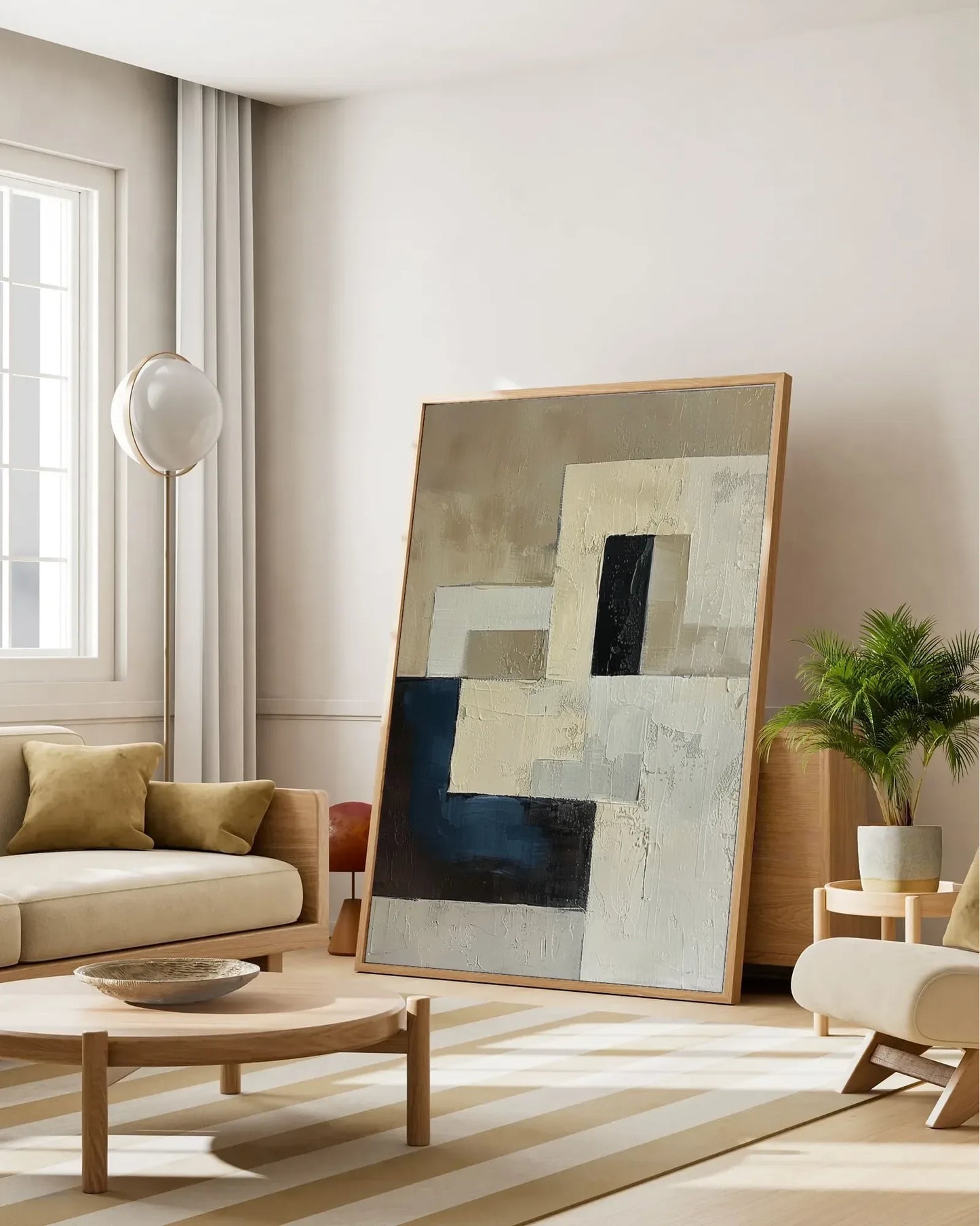 Hand Painted Wabi Sabi Canvas Painting No.040
