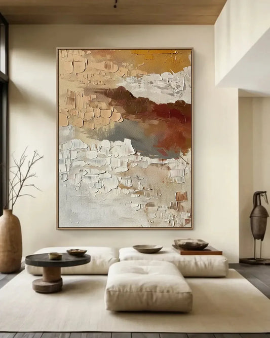 Hand Painted Wabi Sabi Wall Art No.036