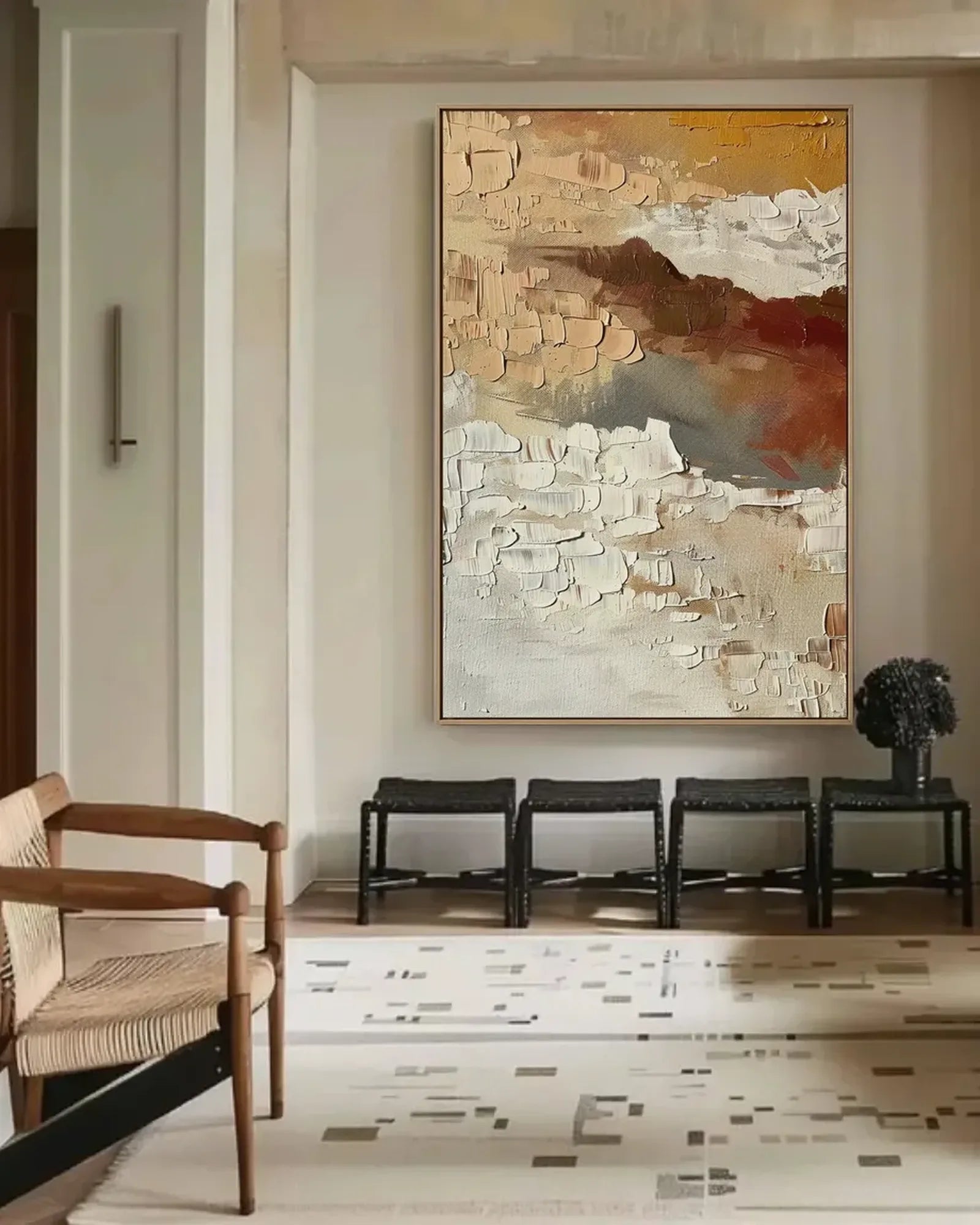 Hand Painted Wabi Sabi Wall Art No.036