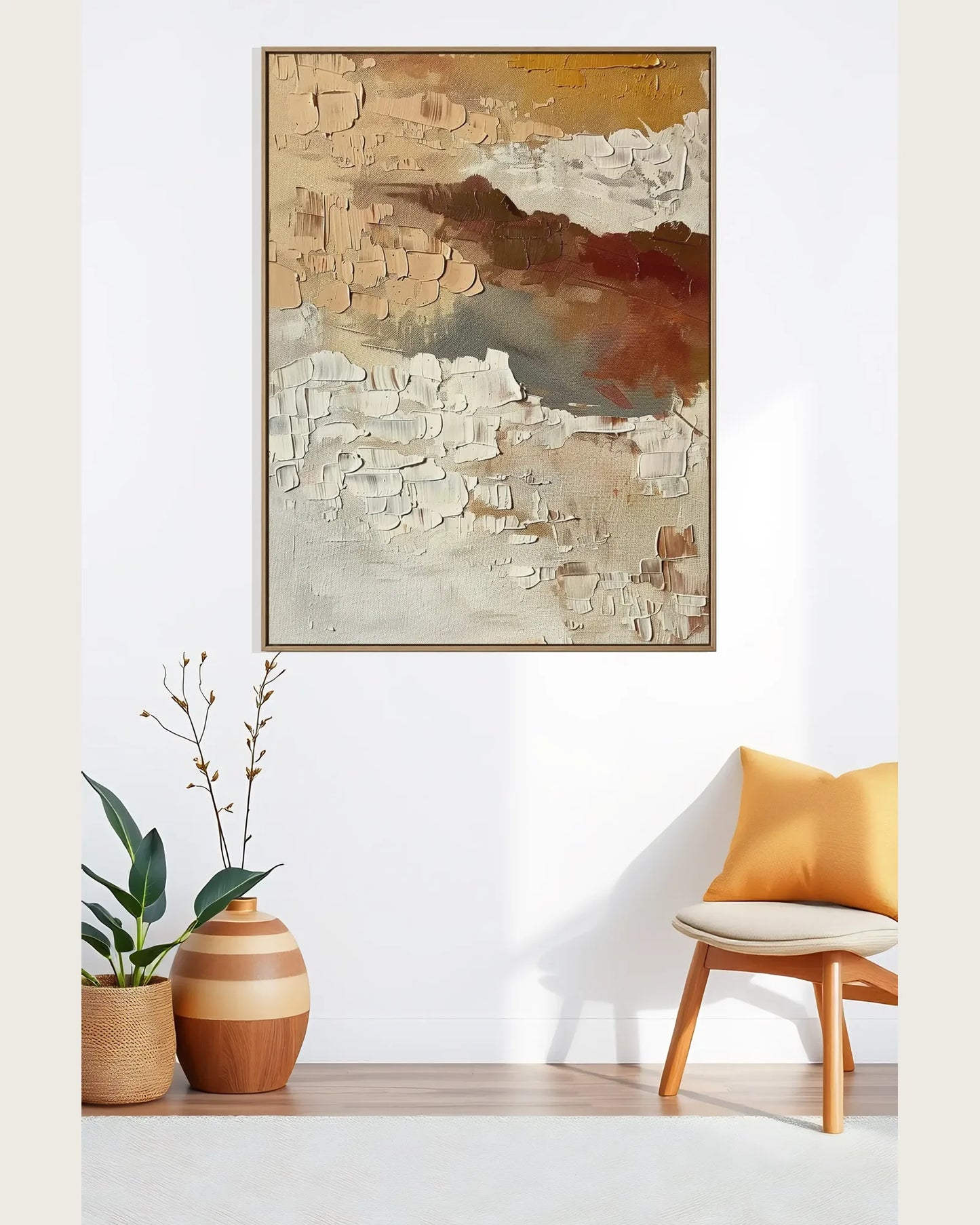 Hand Painted Wabi Sabi Wall Art No.036