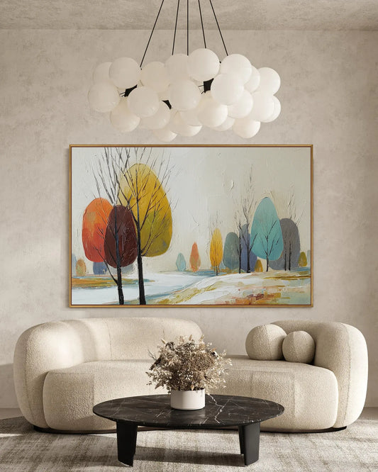 Horizontal Abstract Wabi Sabi Canvas Painting No.112