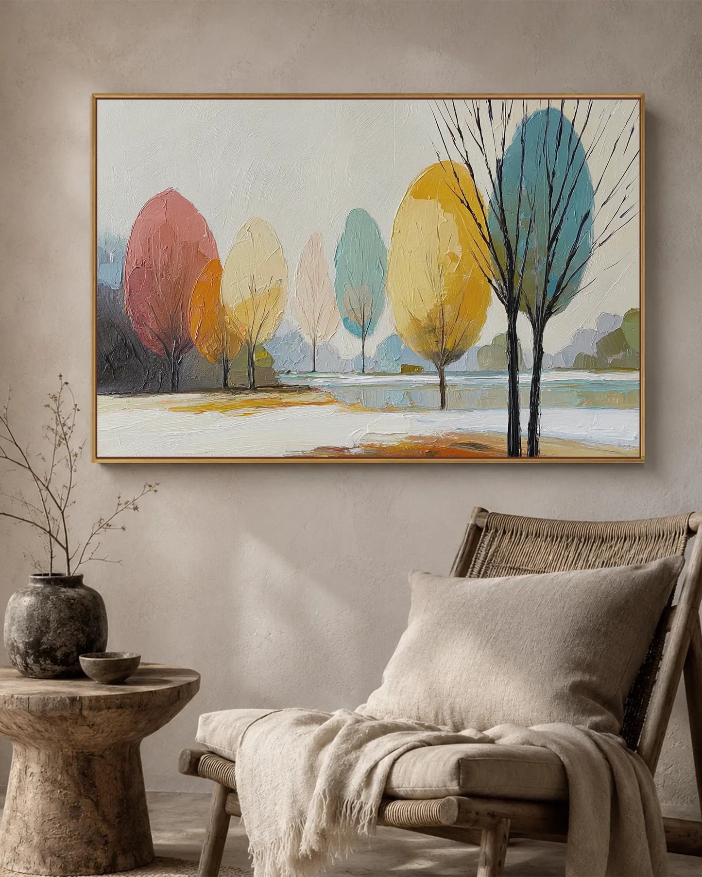 Horizontal Abstract Wabi Sabi Wall Art No.108