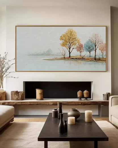 Horizontal Modern Wabi Sabi Canvas Painting No.122