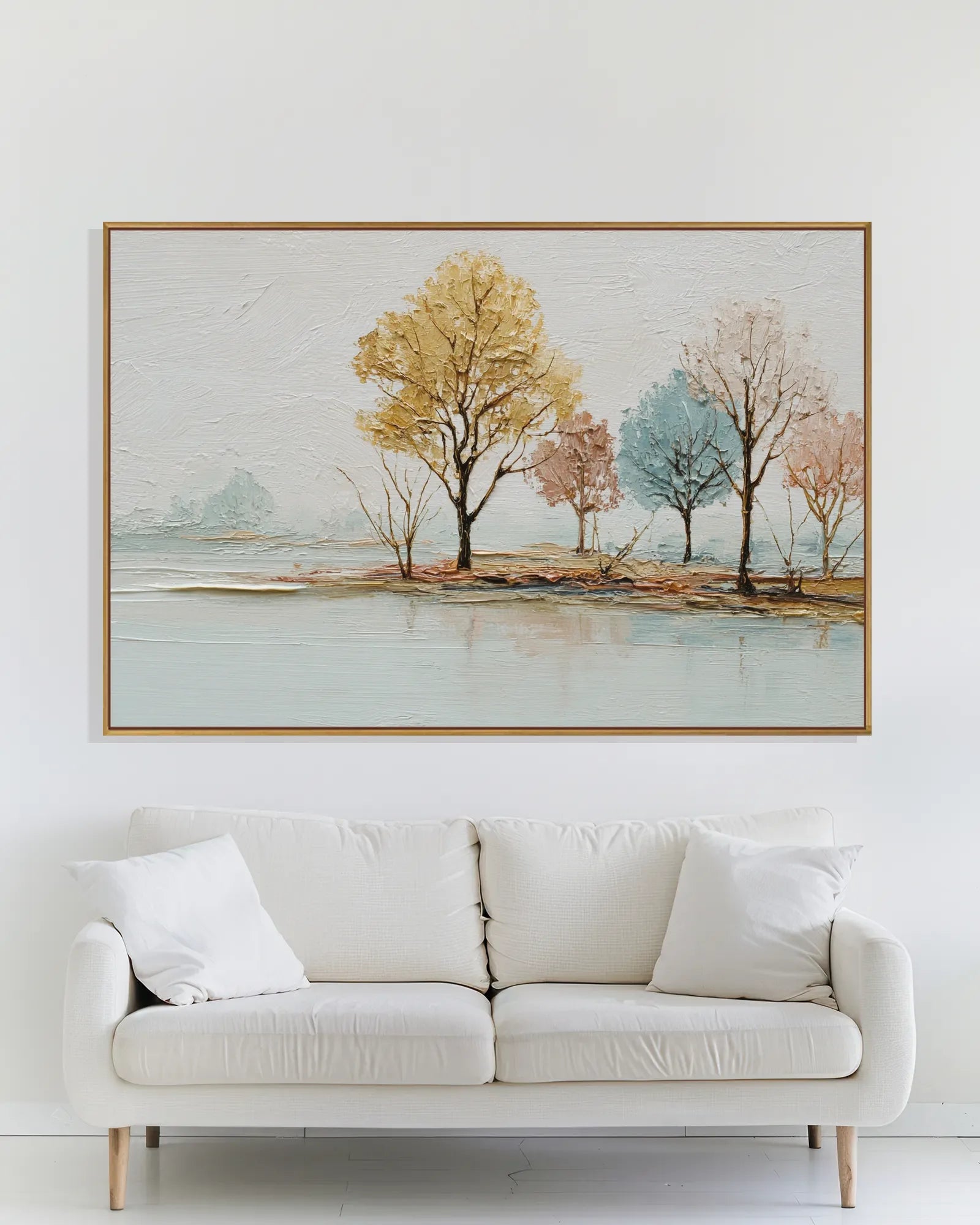 Horizontal Modern Wabi Sabi Canvas Painting No.122