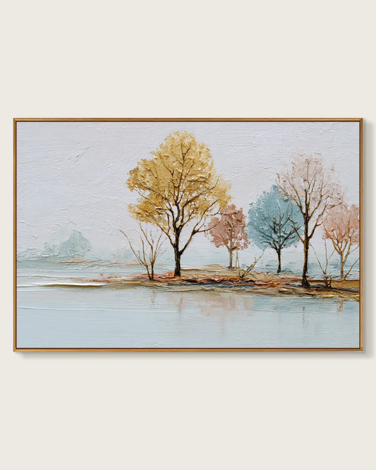 Horizontal Modern Wabi Sabi Canvas Painting No.122