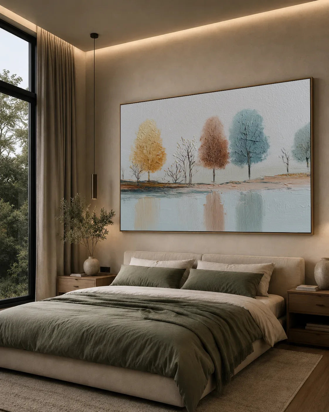 Horizontal Natural Tone Wabi Sabi Artwork No.124