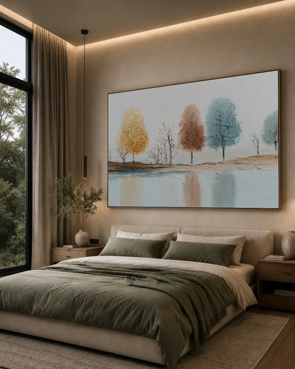 Horizontal Natural Tone Wabi Sabi Artwork No.124