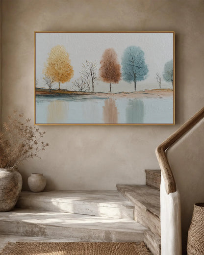 Horizontal Natural Tone Wabi Sabi Artwork No.124