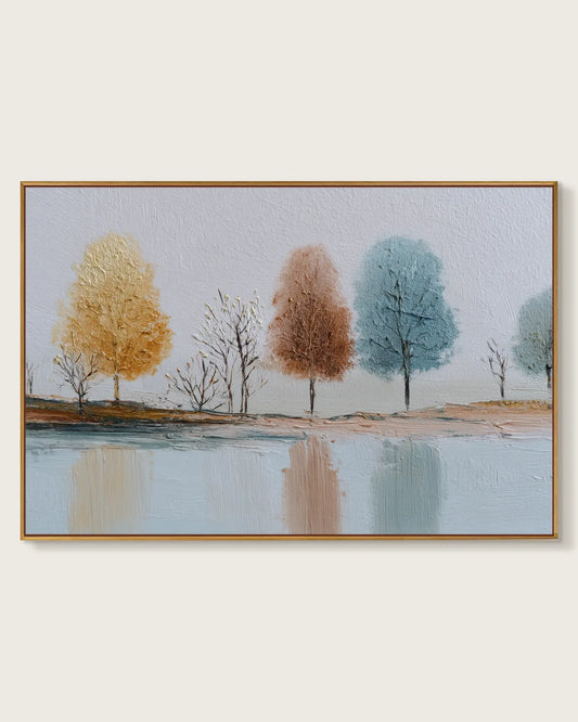 Horizontal Natural Tone Wabi Sabi Artwork No.124