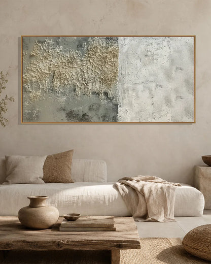 Horizontal Natural Tone Wabi Sabi Canvas Art No.125