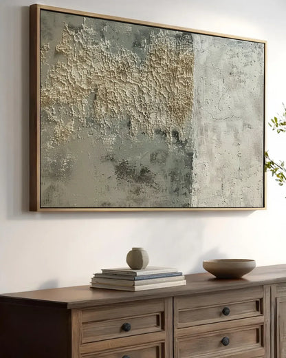 Horizontal Natural Tone Wabi Sabi Canvas Art No.125