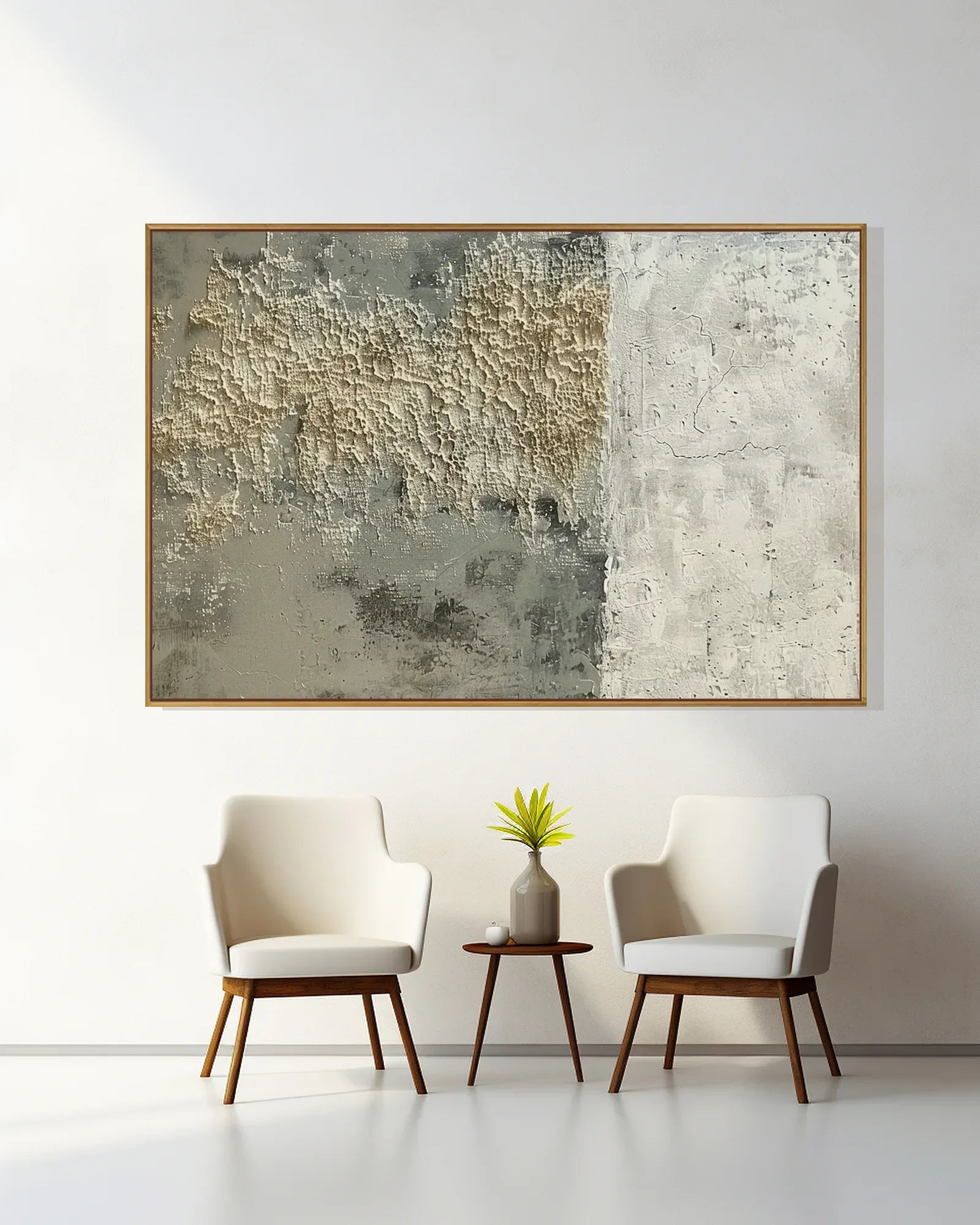 Horizontal Natural Tone Wabi Sabi Canvas Art No.125