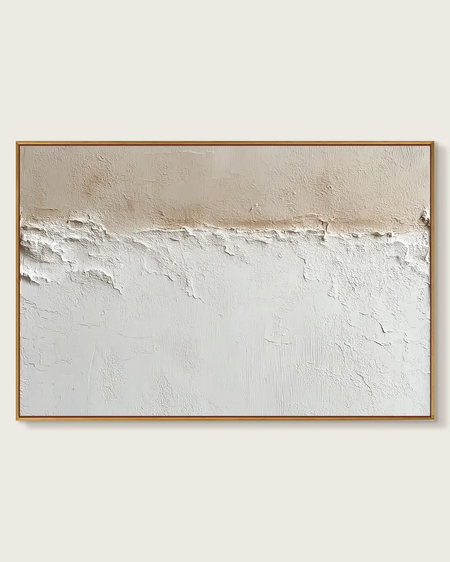 Horizontal Natural Tone Wabi Sabi Canvas Painting No.127