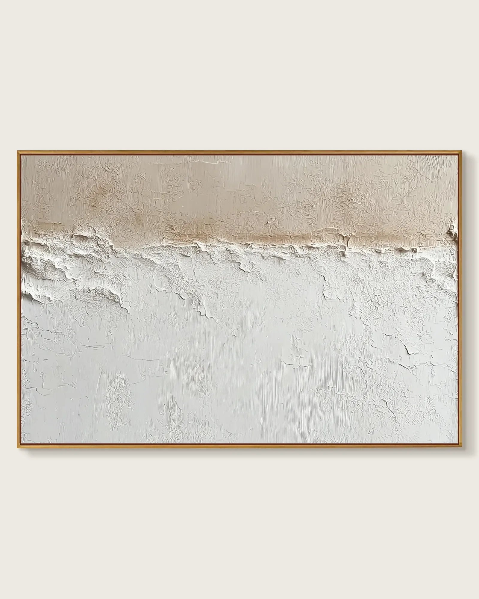 Horizontal Natural Tone Wabi Sabi Canvas Painting No.127