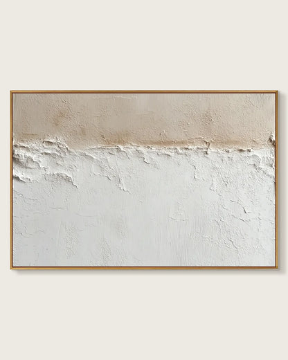 Horizontal Natural Tone Wabi Sabi Canvas Painting No.127