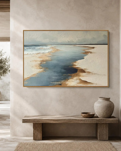 Horizontal Natural Tone Wabi Sabi Wall Art No.123