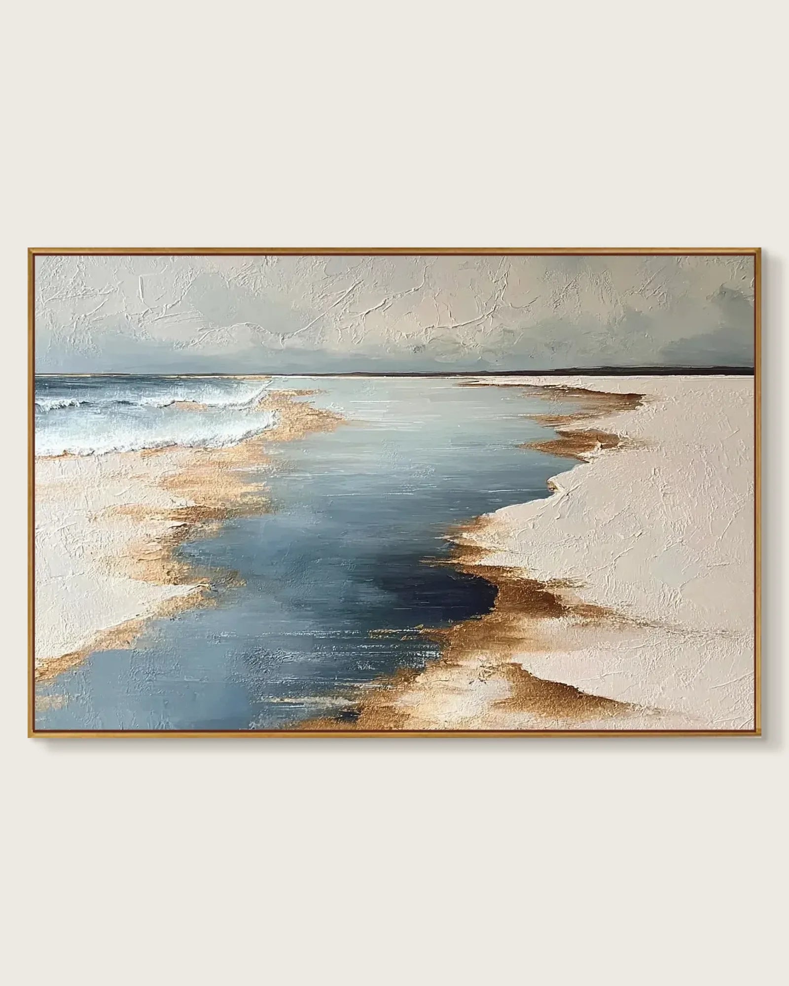 Horizontal Natural Tone Wabi Sabi Wall Art No.123