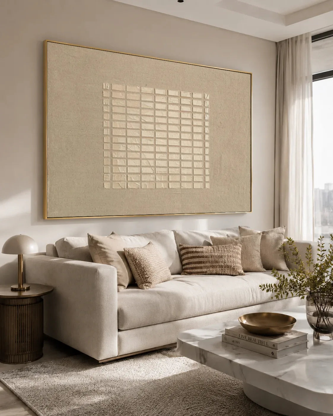 Horizontal Natural Tone Wabi Sabi Wall Decor No.126
