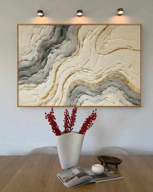 Horizontal Neutral Wabi Sabi Canvas Art No.115