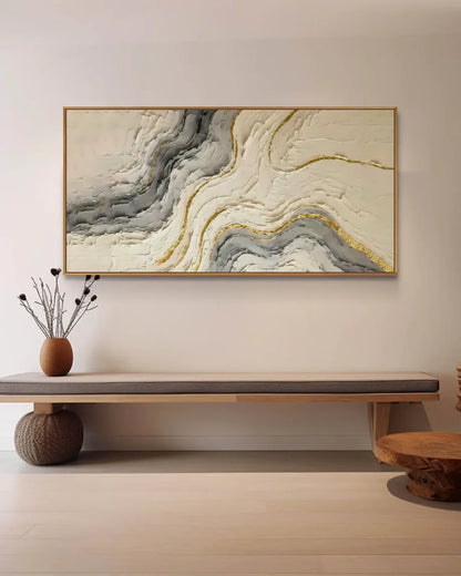 Horizontal Neutral Wabi Sabi Canvas Art No.115