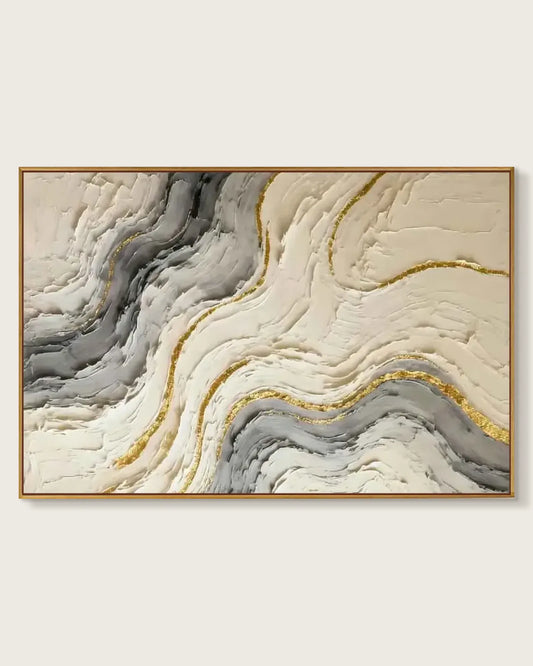 Horizontal Neutral Wabi Sabi Canvas Art No.115