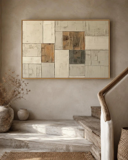 Horizontal Neutral Wabi Sabi Wall Art No.113