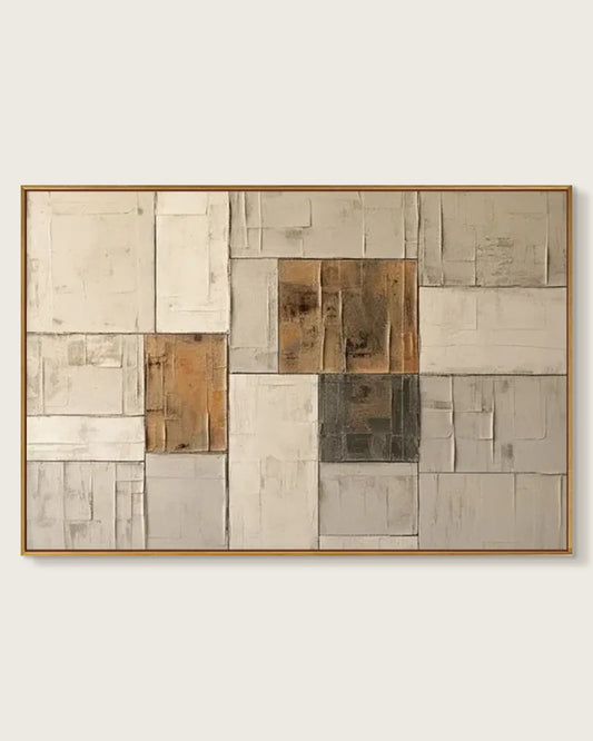 Horizontal Neutral Wabi Sabi Wall Art No.113