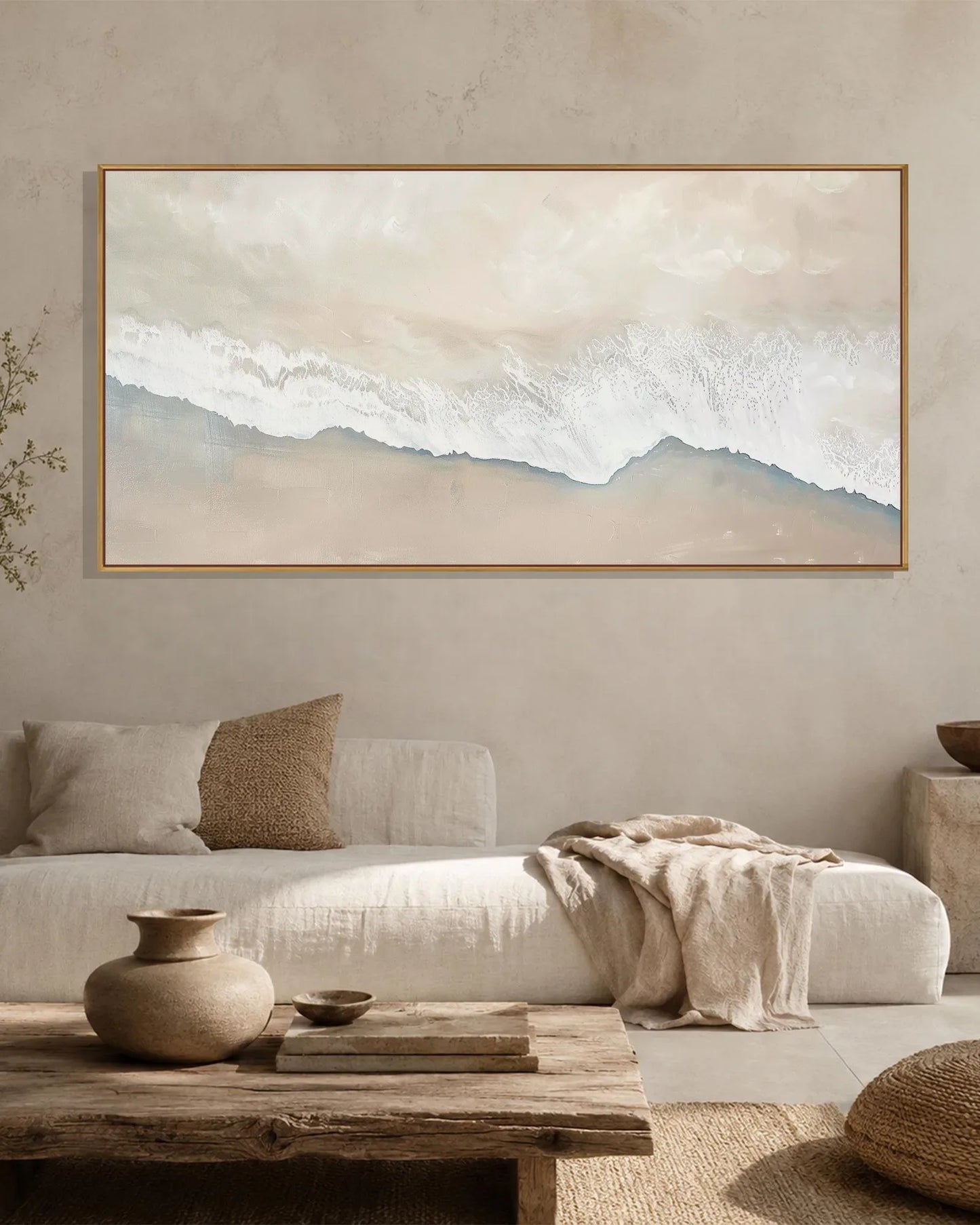 Horizontal Neutral Wabi Sabi Wall Decor No.116