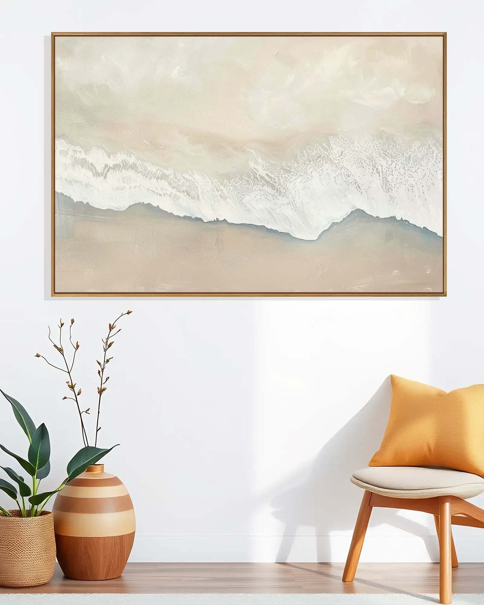 Horizontal Neutral Wabi Sabi Wall Decor No.116