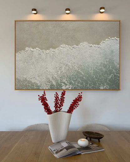 Horizontal Wabi Sabi Canvas Painting No.107