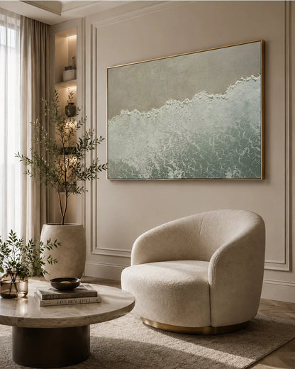 Horizontal Wabi Sabi Canvas Painting No.107