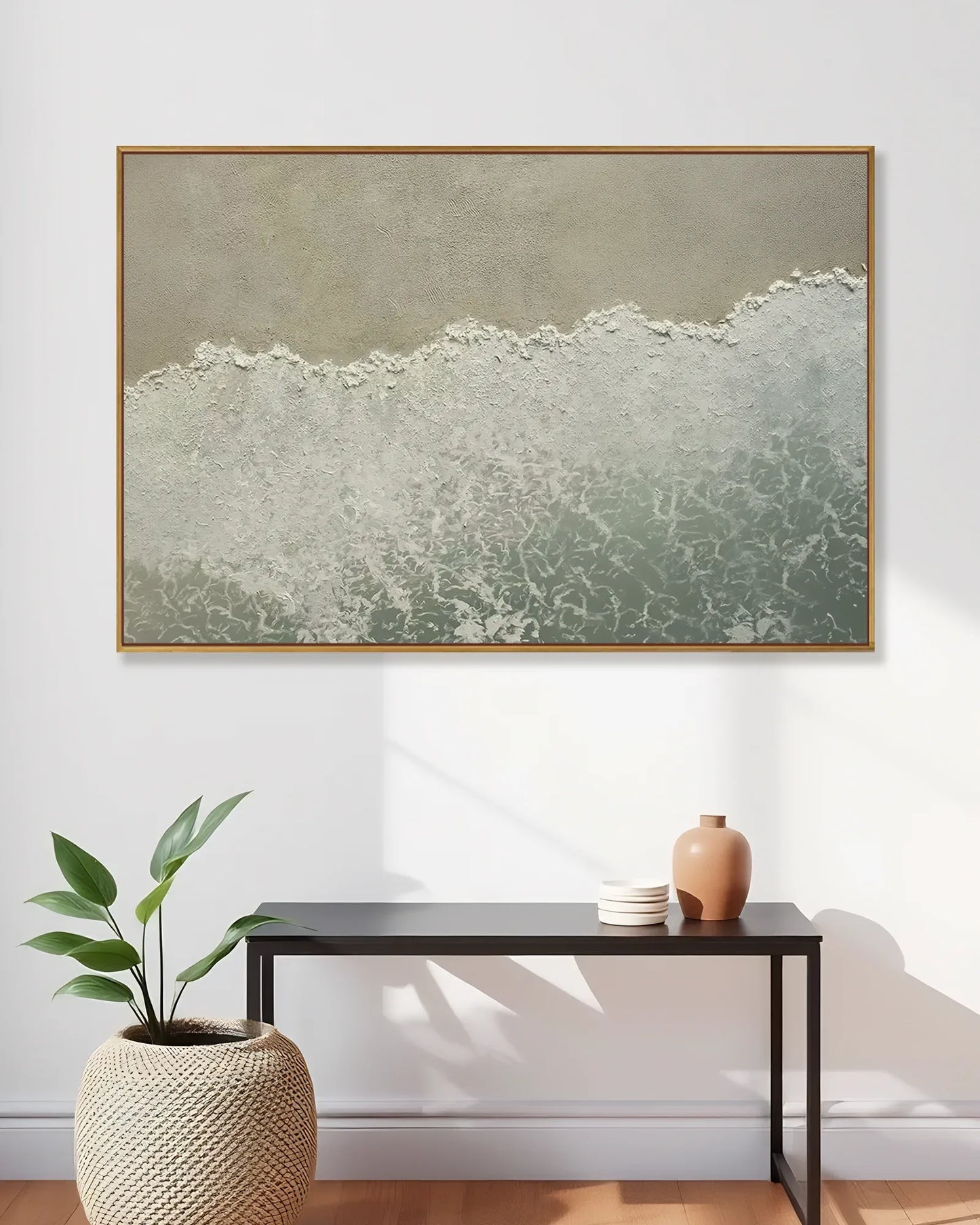 Horizontal Wabi Sabi Canvas Painting No.107