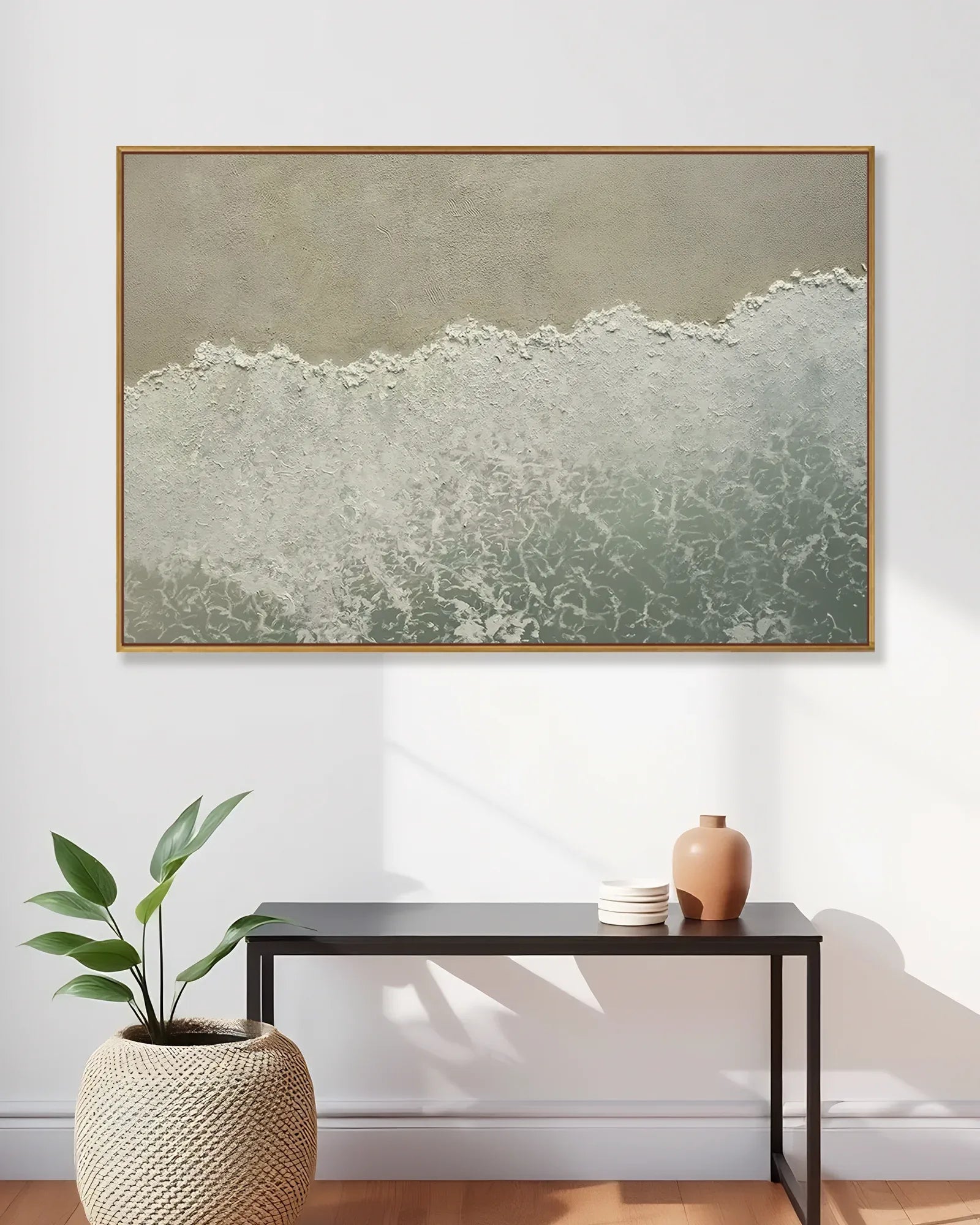 Horizontal Wabi Sabi Canvas Painting No.107