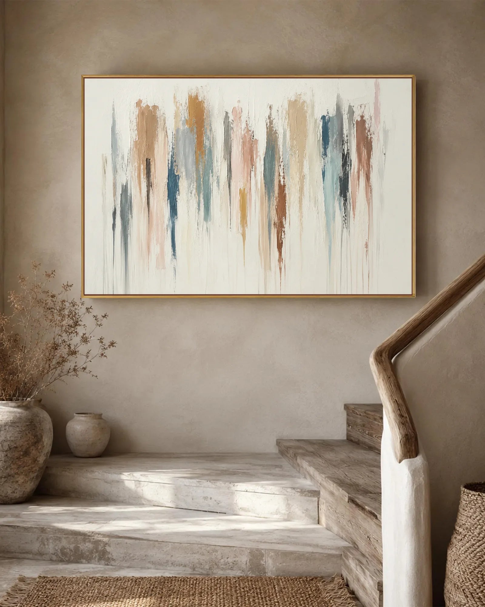 Large Abstract Wabi Sabi Canvas Art No.135